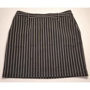 Tommy Hilfiger Womens Skirt 8 Mini Blk White Striped Denim Preppy Y2K Minimalist